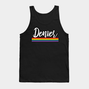 Denver, Colorado - CO Pride Simple Rainbow Tank Top